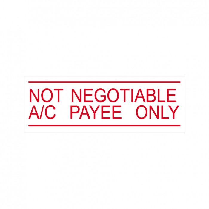 Not Negotiable A/C Payee Only  Stock Stamp 4911/16 38x14mm